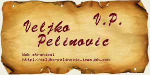 Veljko Pelinović vizit kartica